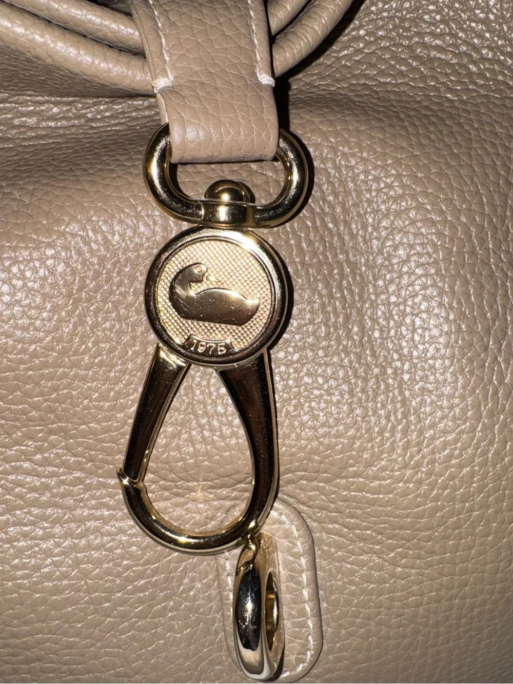 Dooney & Bourke Taupe Pebbled Leather Hobo with Coin Purse